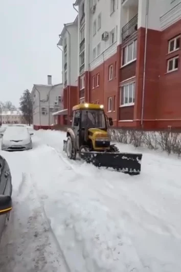 Уборка снега в Коломне.