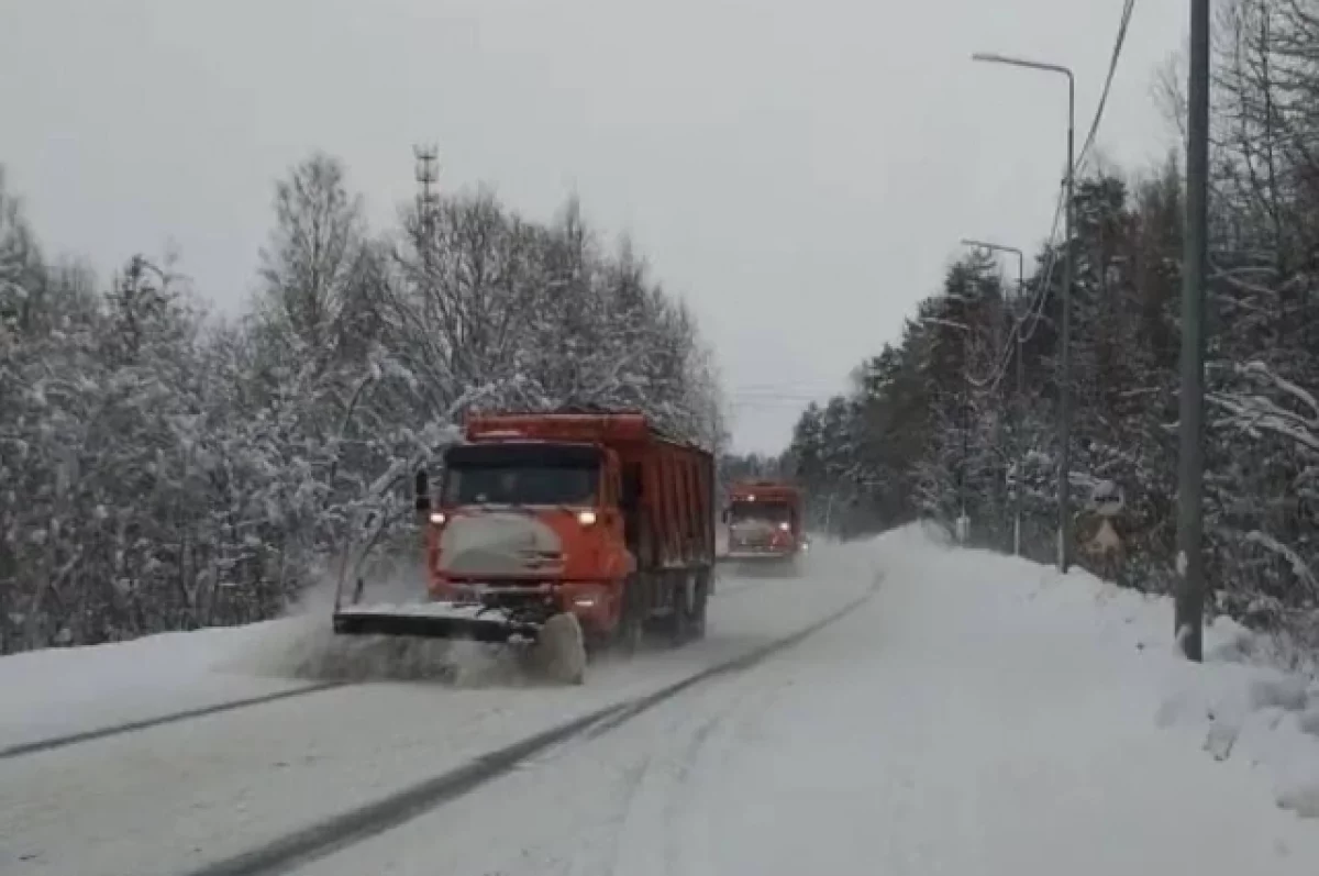Снегопады обрушились на южные районы Карелии