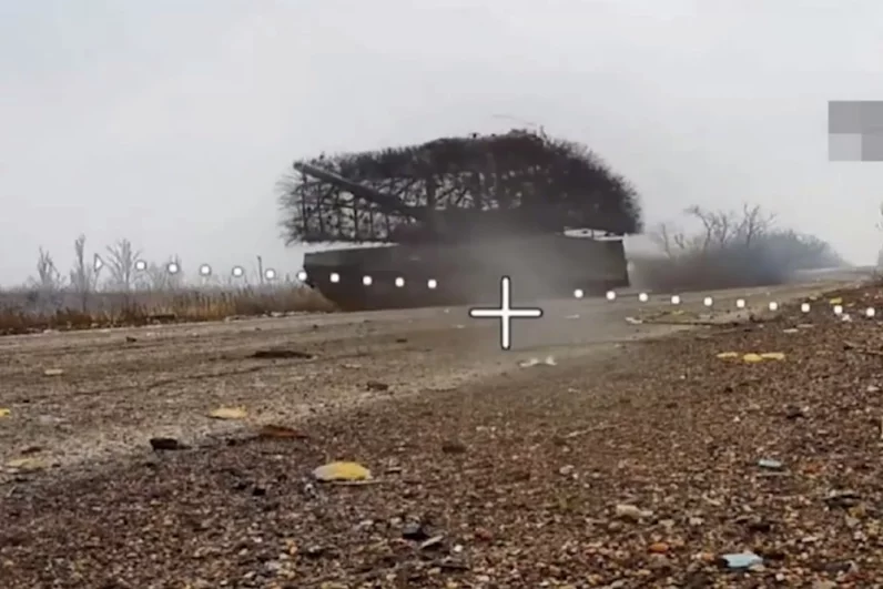 Уничтожение танка ВСУ.