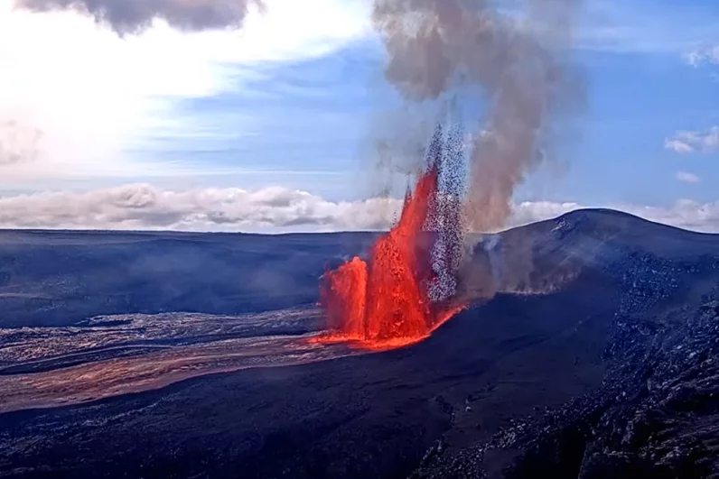 Извержение вулкана Килауэа на Гавайях.