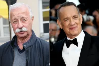 Леонид Якубович — советский и российский телеведущий, актёр, сценарист, телепродюсер, прозаик; Том Хэнкс — американский актёр театра, кино, телевидения и озвучивания, продюсер, кинорежиссёр, сценарист и писатель. 