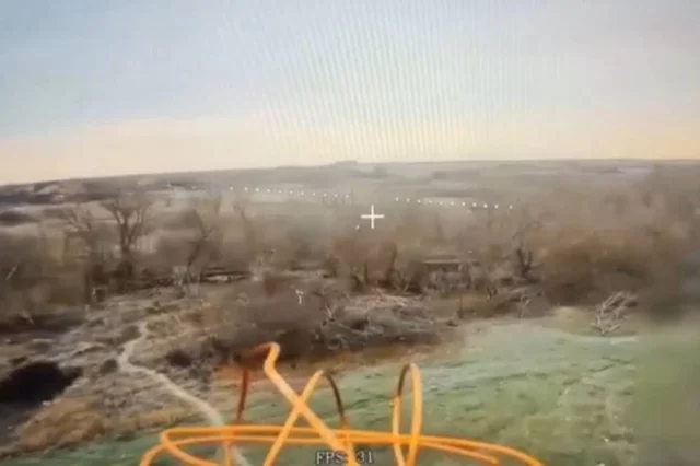 Работа беспилотников под Ореховым на Запорожье. 