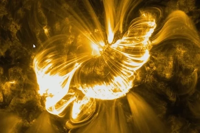 Вспышка на Солнце сопровождалась крупным выбросом плазмы