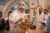 Митрополит Орловский и Болховский Тихон возглавил Божественную литургию и чин Великого освящения воды в Богоявленском соборе.