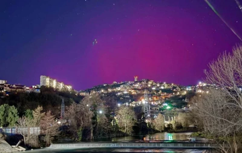 Полярное сияние в Сочи. 