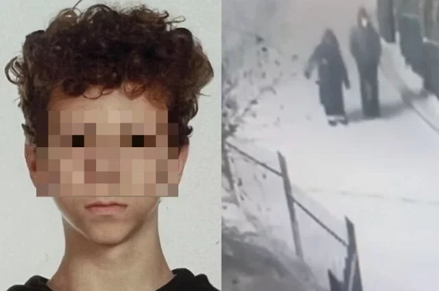 Камеры на улице в посёлке зафиксировали, как школьник вечером уходил с кем-то