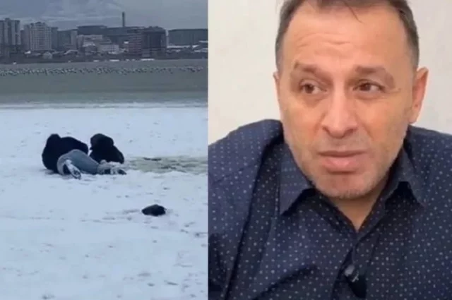 Джамал Мусаев и сам сильно рисковал, подбираясь к детям по тонкому льду.