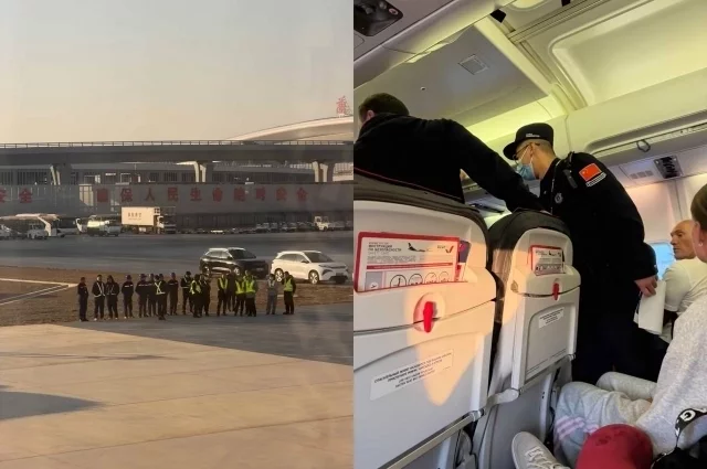 Самолет экстренно приземлился в Китае 23 января.