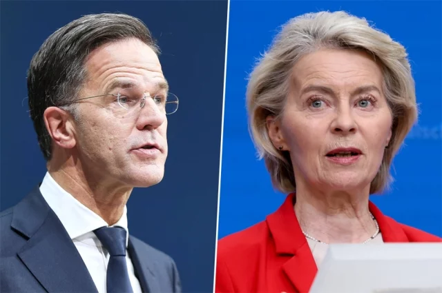 Марк Рютте и Урсула фон дер Ляйен. 