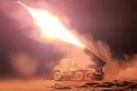 РСЗО «Град» на боевой позиции. 