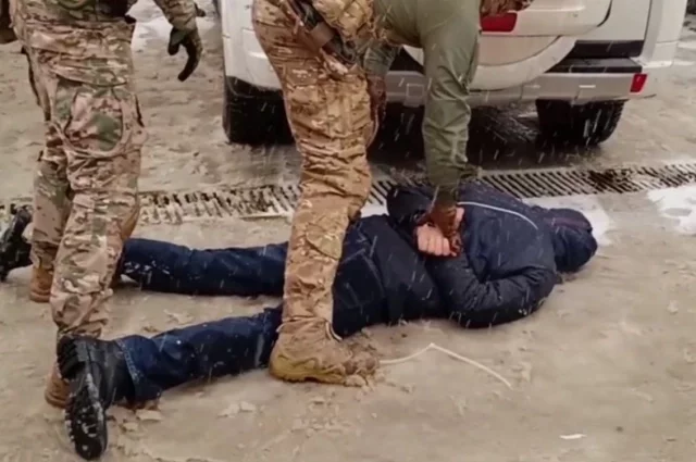 Момент задержания фигуранта.