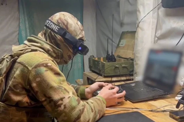 Работа расчёта БПЛА «Молния-2» на херсонском направлении.