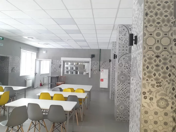 Столовая с новым оборудованием.