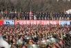 Выступление Центрального военного оркестра минобороны во время празднования 78-й годовщины Корейской народной армии.