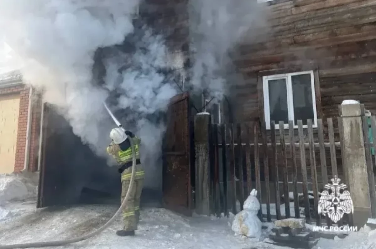 Пенсионер пострадал в пожаре в Бурятии