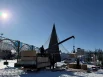 Демонтаж ёлок на площади Ленина в Ставрополе.