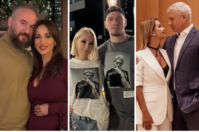 Анфиса Чехова и Александр Златопольский, Лера Кудрявцева и Игорь Макаров, Ольга Орлова и ее супруг Валерий.