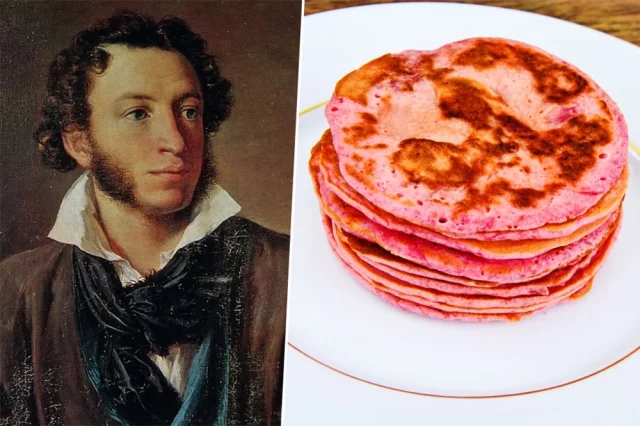 Александр Пушкин и свекольные блины.