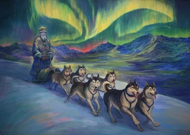 Филипп Москвитин «Святитель Иннокентий (Вениаминов) на Аляске» (2013 год. Холст, масло) из цикла «Русские апостолы и их подвиги»