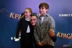 Актеры Полина Айнутдинова, Слава Копейкин и Елисей Чучилин на премьере фильма «Красавица».