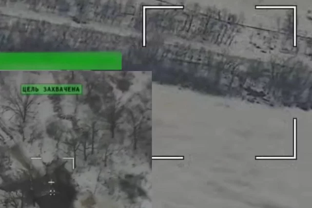 Работа наших беспилотников по уничтожению артиллерии врага на правом берегу Днепра. 