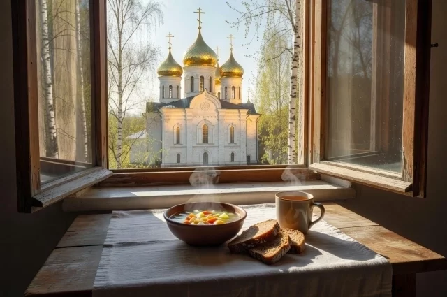 Великий пост длится 48 дней. Верующие не едят мясо, рыбу, молоко и яйца, не пьют алкоголь