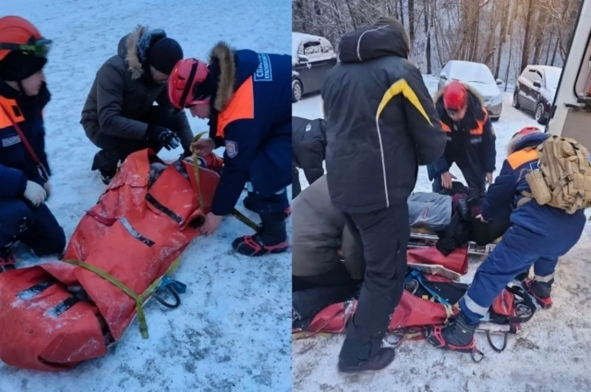 На «Красноярских Столбах» спасатели эвакуировали двух упавших туристок