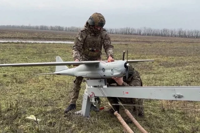 Расчёт БПЛА «Орлан-10» работает в Херсонской области.