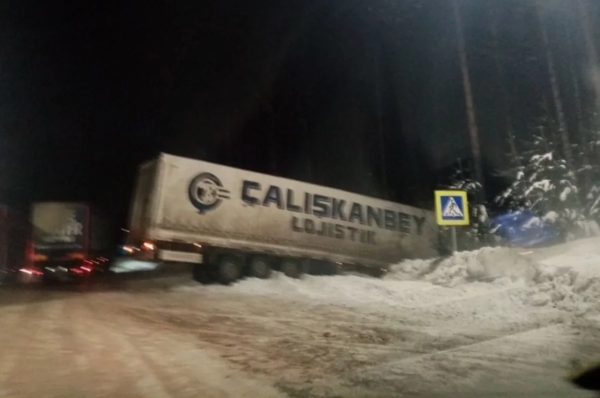 В Рязанском районе фура улетела в кювет: о пострадавших неизвестно