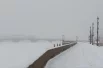 На набережных Петербурга с утра пустынно и снежно... 