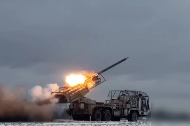 Боевая работа РСЗО «Ураган» группировки войск «Север». 