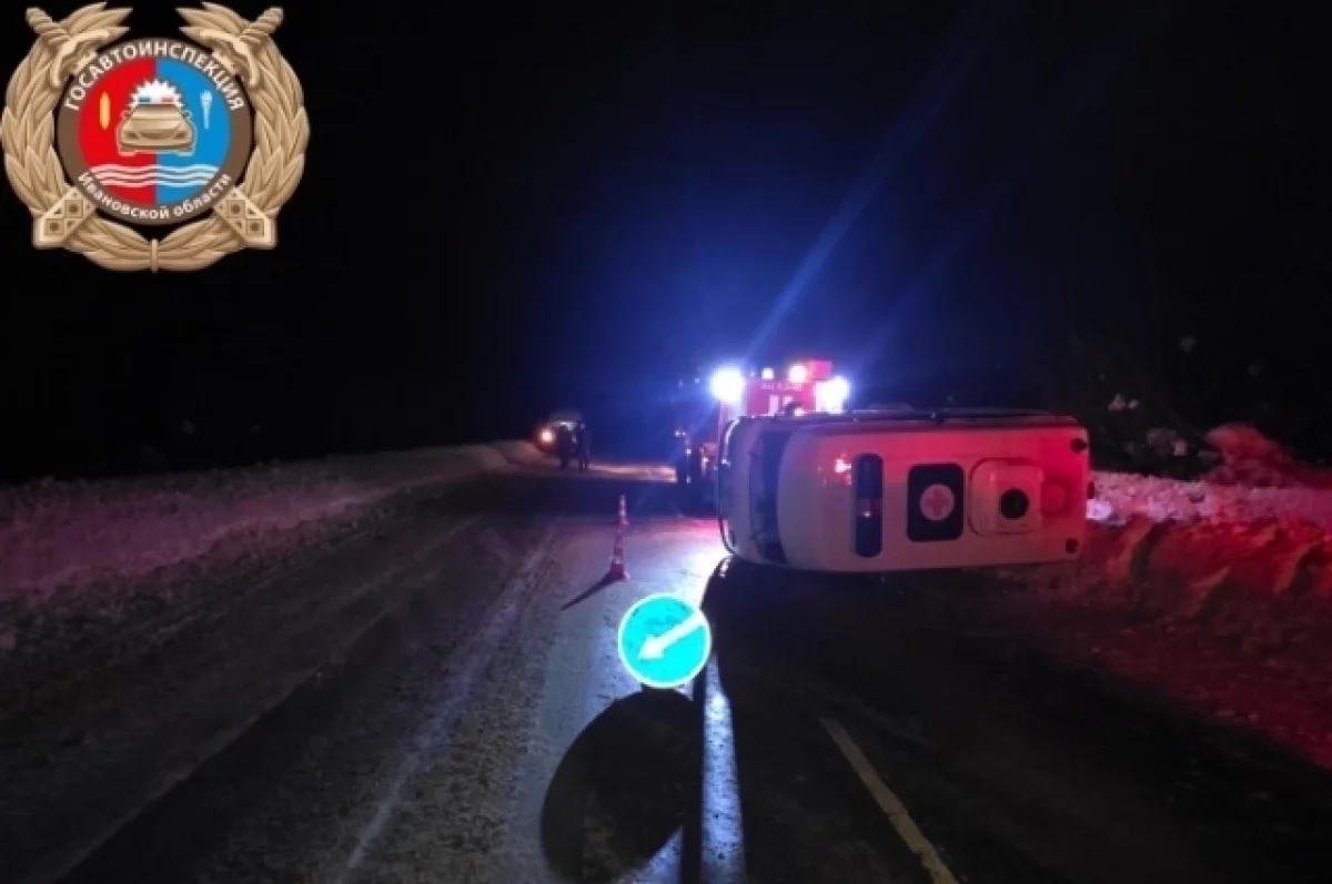 В Кинешемском районе в аварию попала машина скорой помощи