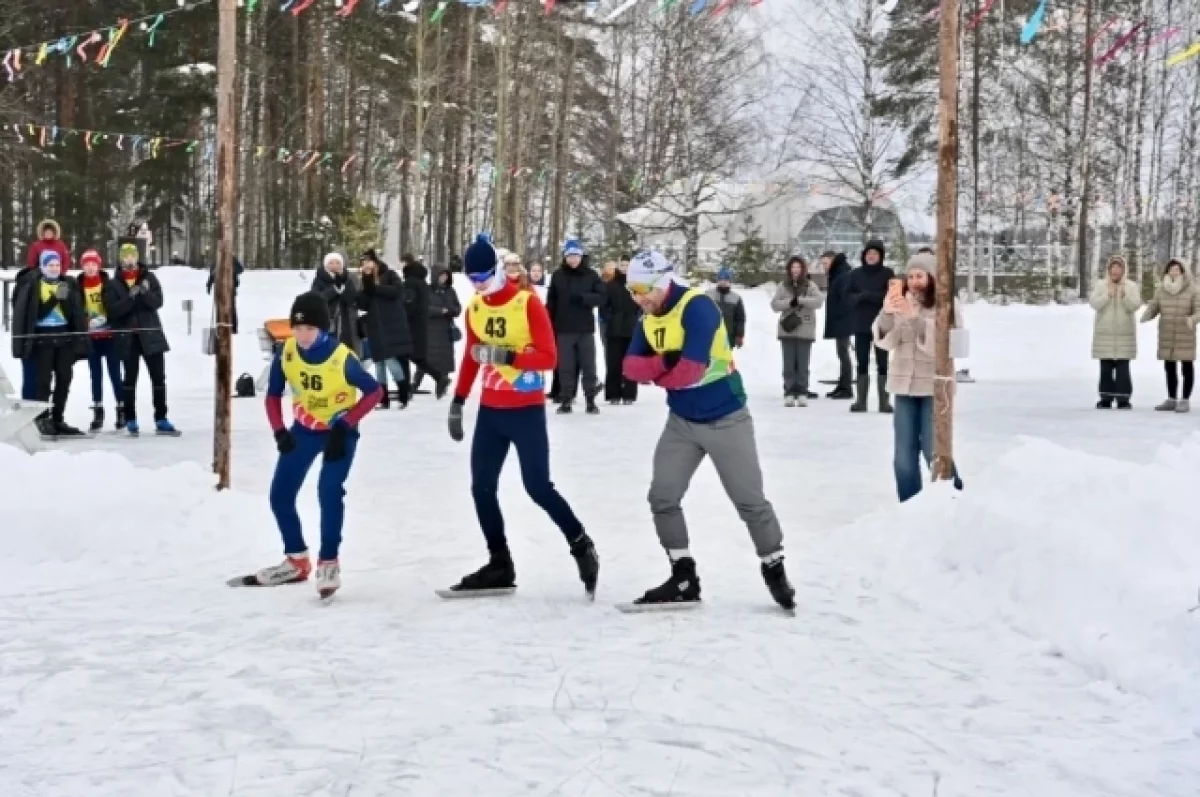 Первые соревнования по скандинавским конькам прошли в Карелии