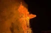 Чучело сожгли в 19:00, оно сгорело за пару минут.