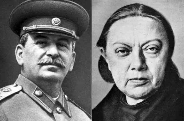 Иосиф Сталин и Надежда Крупская.