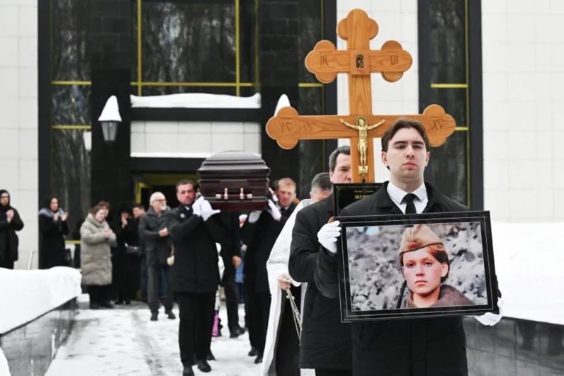 Церемония прощания с актрисой Ириной Шевчук в Москве.