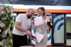 Церемония обмена кольцами состоялась прямо на фоне метропоезда «Москва-2024». А после регистрации брака - фотосессия в нем.