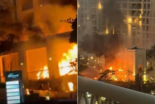 Последствия ракетного удара по Дубаю. 