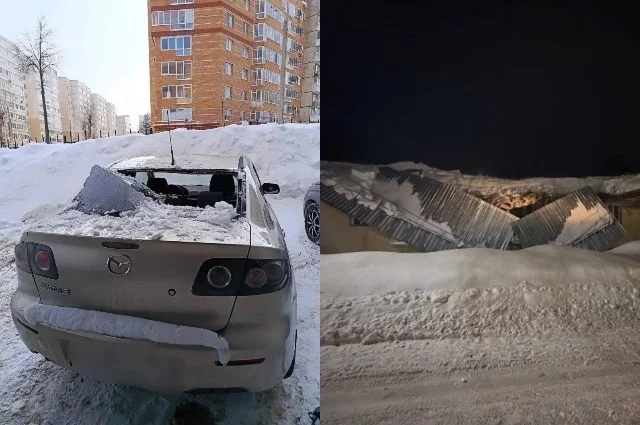 Только за последние сутки в Прикамье обрушилось несколько крыш и пострадало два человека из-за льда и снега.