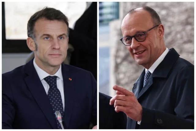 Эммануэль Макрон (слева) готов вмешаться в ситуацию вокруг Ормузского пролива, а Фридрих Мерц пытается дистанцироваться от войны.