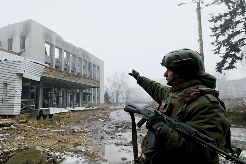 Кадры освобождения Красноармейска в ДНР.