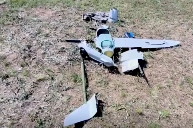 Украинский беспилотник, сбитый над территорией России.