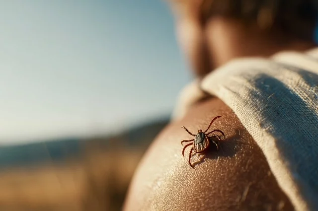 Даже самые крупные клещи довольно мелки; они почти незаметно передвигаются по телу, поэтому на природе лучше прикрываться.