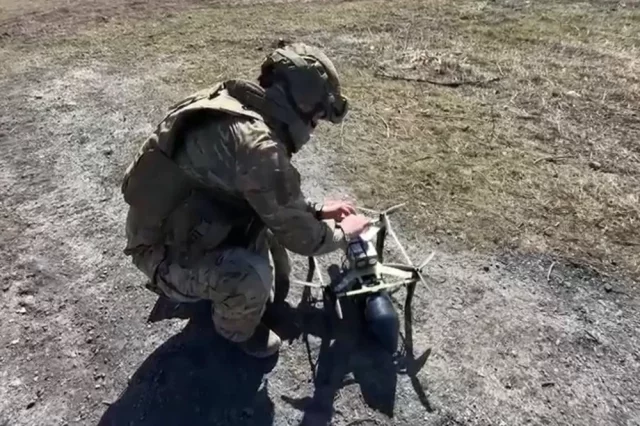 Запуск беспилотников по опорному пункт ВСУ. 