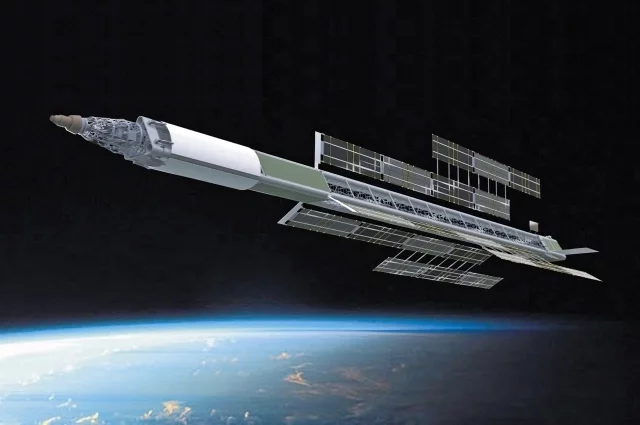 Космический ядерный буксир «Зевс» перед стыковкой.