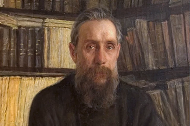 Фрагмент портрета Павла Костычева работы художника Николая Ге, 1892 г.
