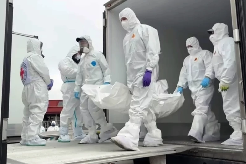 Обмен телами военных между Россией и Украиной.