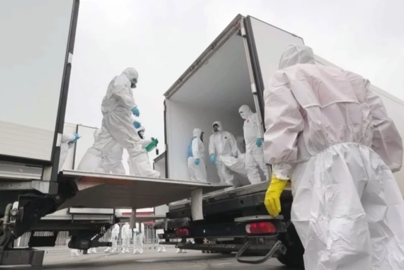 Обмен телами военных между Россией и Украиной.