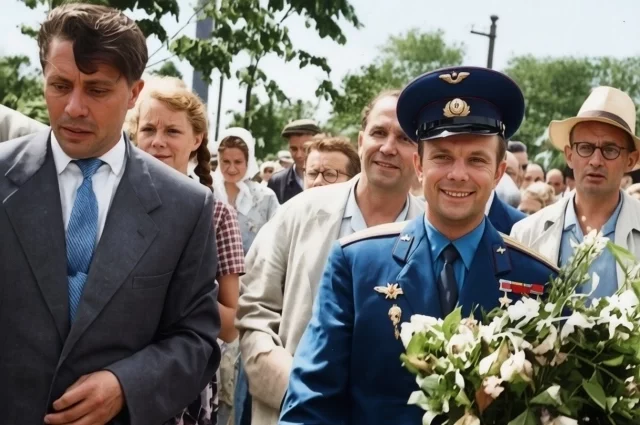 Встреча Юрия Гагарина в Калуге, 13 июня 1961 года.