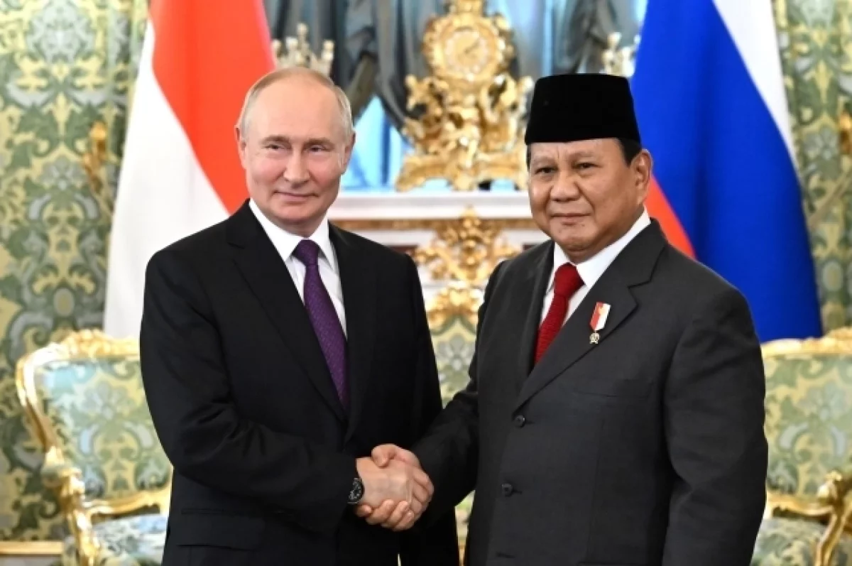 Путин 13 апреля проведет переговоры с главой Индонезии Субианто